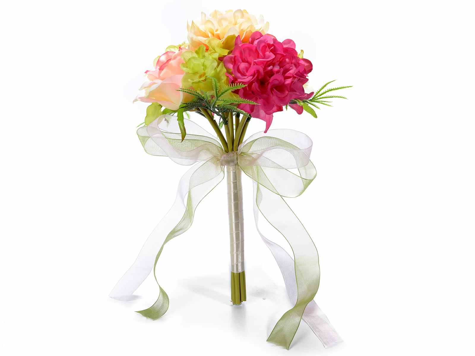 Buchet flori artificiale hortensii multicolor cm 10 x 28,5 H