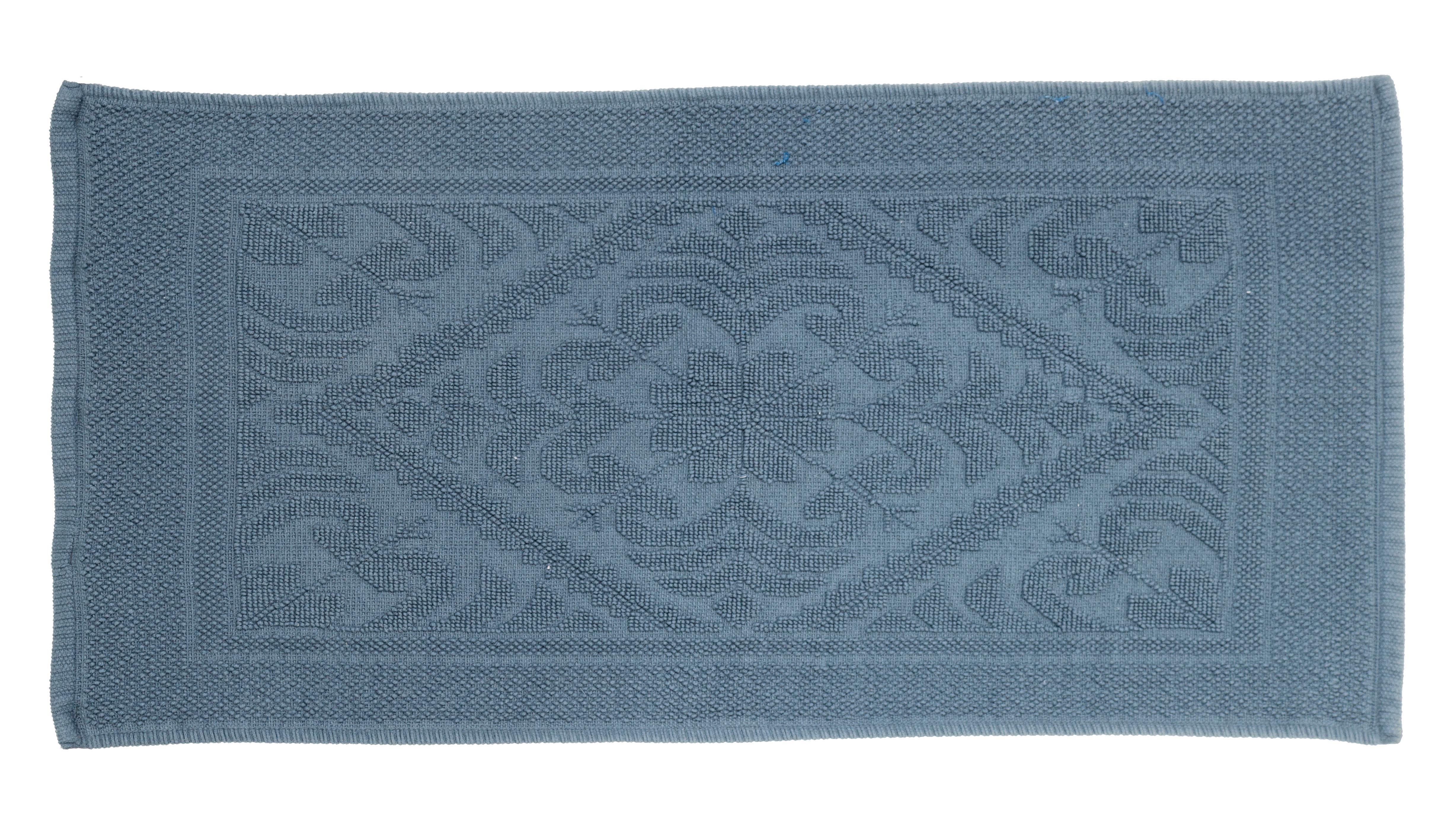Covoras albastru textil pentru baie Salvador 60x120h