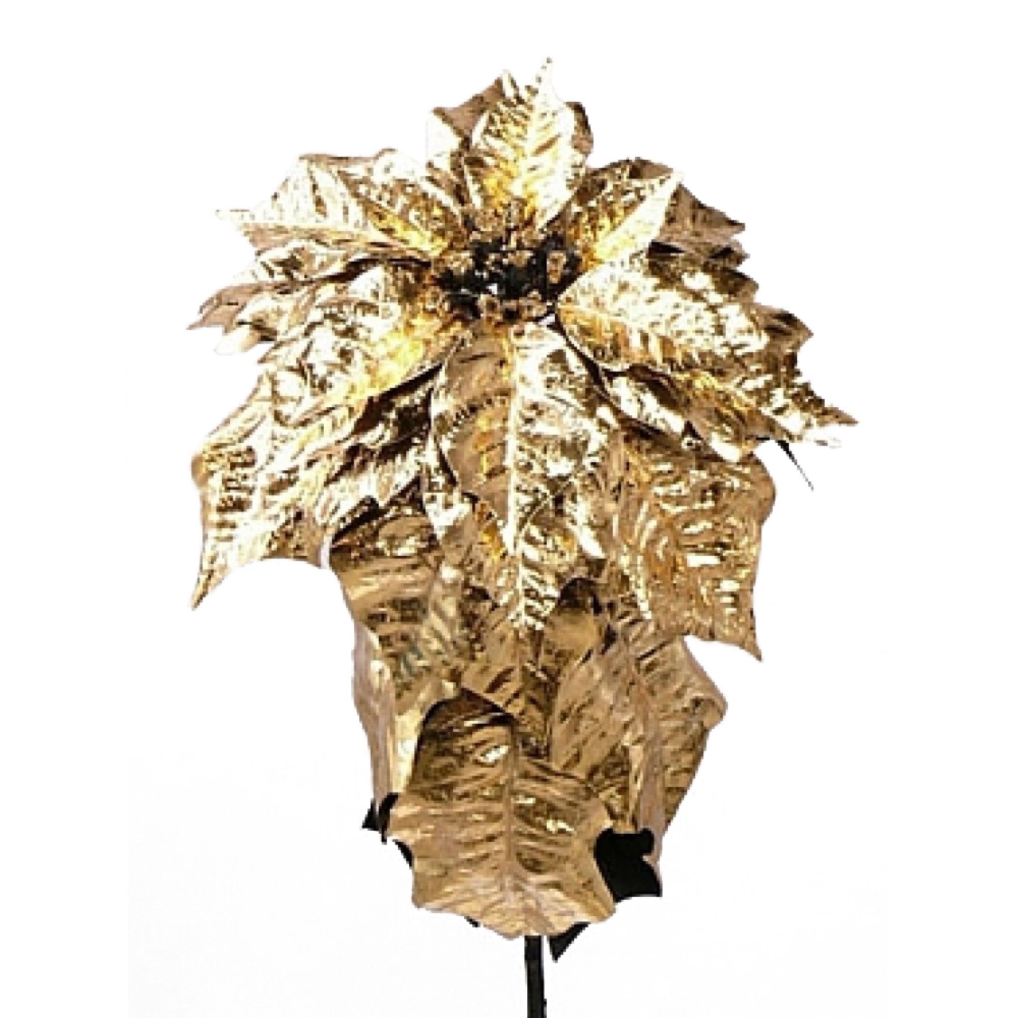 Poinsetta Gold decorativa 80 cm