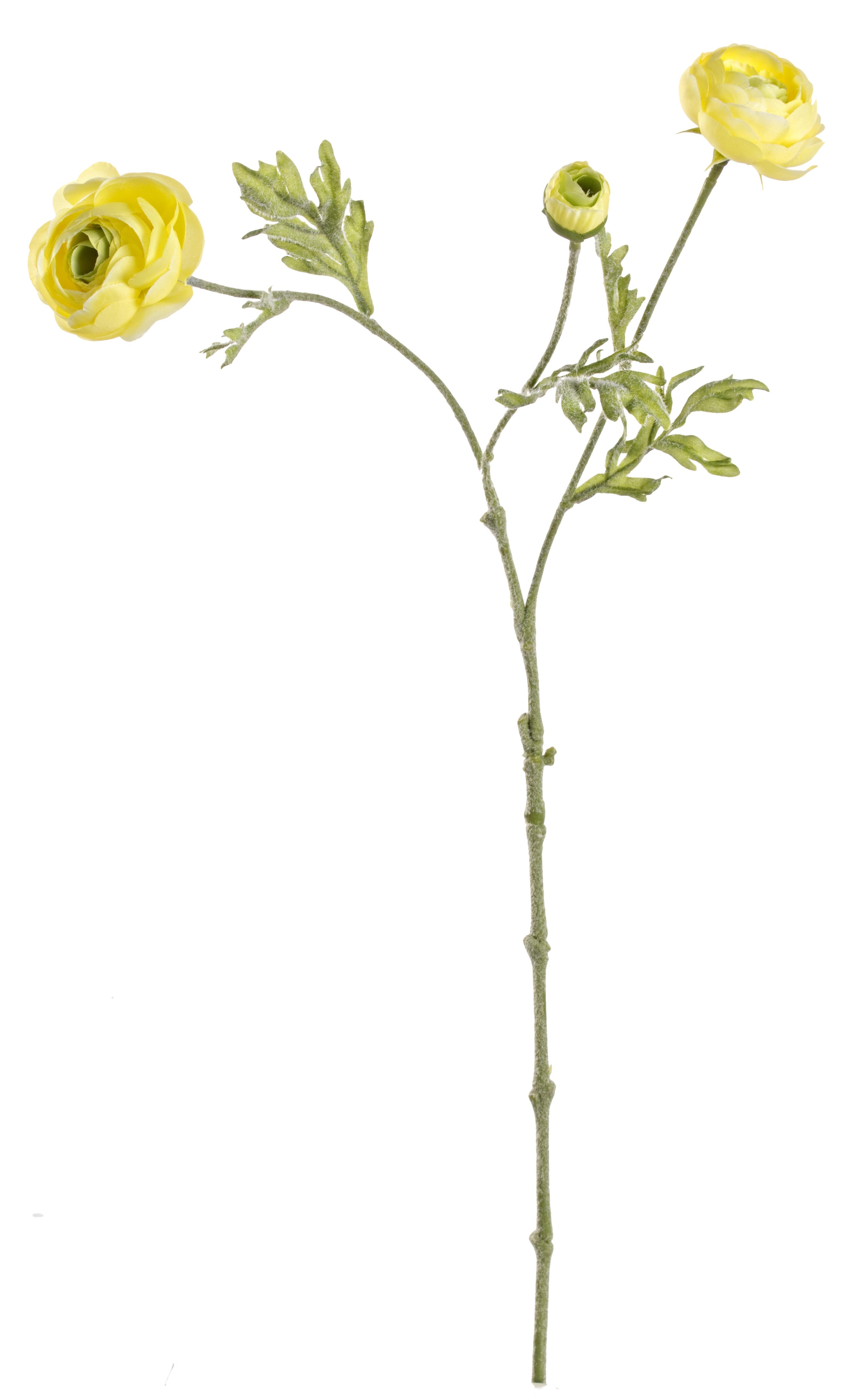 Ranunculus artificial 3 flori galbene 60h